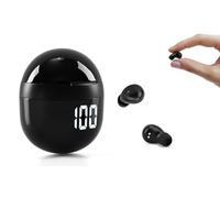 Nsiucion Mini auriculares invisibles para dormir, inalámbricos, Bluetooth, cómodos, para personas que duermen de lado, correr, entrenamientos (negro)