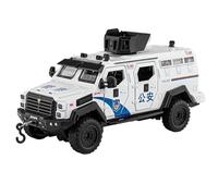 NSJGCQREL Fundición a presión 1:32 para El Vehículo Blindado Sword Toothed Tiger Coche Policía, Modelos Coches Aleación Adornos Exhibición Coleccionables Recuerdo(White)