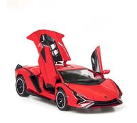 NSJGCQREL Fundición a presión 1:32 para Lamborghini Sian FKP37 Modelos Coches De Aleación Puertas Que Se Abren Modelos Coches Realistas Recuerdos Decorativos Recuerdo(Red)