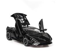 NSJGCQREL Fundición a presión 1:32 para Lamborghini Sian FKP37 Modelos Coches De Aleación Puertas Que Se Abren Modelos Coches Realistas Recuerdos Decorativos Recuerdo(Black)