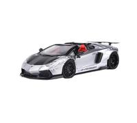 NSJGCQREL Fundición a presión 1:64 para Lamborghini Aventador Lp700-4 Modelos Coches Aleación Puertas Que Se Pueden Abrir Modelo Vehículo Colección Recuerdos Recuerdo(Silver)