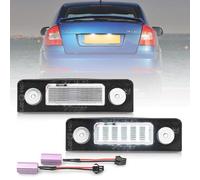 NSLUMO 2X LED Canbus luz de placa de matrícula para Skoda Octavia MKII 1Z A5 09-13 Roomster 5J 06-10 lámparas de etiqueta Led
