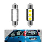 NSLUMO 2X luces de matrícula LED bombillas de lámparas de matrícula para Fiat Panda City Cross Mk4 319 312 2011-up luces de matrícula LED lámpara de estacionamiento de coche OEM #: 71734797