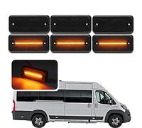 NSLUMO 6 unids ámbar Led Liquidación Indicador de Luz para Fiat Ducato Citroen Jumper Relay Peugeot Boxer Daily Box Van DAF LFXF CF humo lente LED señal de giro