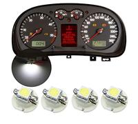 Nslumo B8.4 LED Panel de indicadores del tablero de instrumentos Indicador de luz para V/W Golf 3 4 Pa/ssat Polo 3 B5 B5.5 B8.4D BX8.4D Dash Board Velocímetro Cluster Instrument Cluster Bombillas 4x
