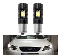 NSLUMO BA15S 1156 P21W 7506 - Bombillas LED DRL de repuesto para Seat Leon III MK3 2012-2020, luces LED de circulación diurna, 2 unidades, 1200 lm, 6000 K, xenón blanco