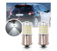 NSLUMO Bombillas de luz de marcha atrás, P21W Bombilla LED para Peugeot 208 3008 5008 207 208 308, Citroen C4 Cactus C4 C5 C3 P21W Luz de marcha atrás LED 2x Xenon White Luz de marcha atrás