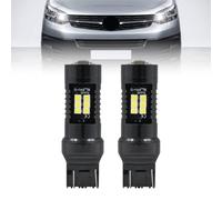 NSLUMO Bombillas LED DRL de circulación diurna T20 7443 W21/5W para Op.el/Vauxhall Vivaro B 2014-2019, 2 unidades, xenón blanco, Canbus, LED, DLR, ciudad, bombillas