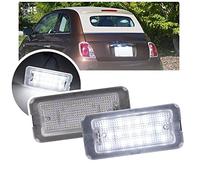 NSLUMO Lámpara de luces de matrícula LED blanca para Fiat Abar.th 500/595/695 500C 595C 695C 312C S3 S4 Model 2007-2020 OEM: 51800482, no para I500 y 500X Canbus