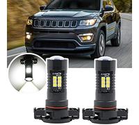 NSLUMO LED Drl luces de circulación diurna para J/eep Compass MP M6 2017 2018 2019 2020 2021 PSX24W LED bombillas de luz diurna coche Led Drl lámpara Drl luces de circulación diurna