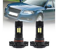 NSLUMO Led DRL Luces de estacionamiento de circulación diurna Bombillas para Aud A3 8P 2008-2012 5202 PS24W PS19W 5201 H16 2 piezas Blanco Canbus LED luces del día DLRs Lámpara de la ciudad Faros