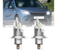 NSLUMO LED H4 Kit de faros delanteros para Dacia Sandero Lodgy Logan Dokker 6500K Blanco 10000 Lumen Todo en uno LED Kit de conversión de faros H4 Reemplazo de halógeno tamaño mini