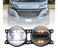NSLUMO LED Lámpara antiniebla DRL Luz de circulación diurna para Fiat Ducato Doblo Talento Reflectores de luz antiniebla del parachoques delantero Luces de señal de giro DLR 2x