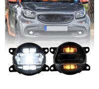 NSLUMO LED Lámpara antiniebla DRL Luz de circulación diurna para Smart Fortwo Forfour W453, ben.z Citan Reflectores de luz antiniebla del parachoques delantero Luces de señal de giro DLR 2x ahumada