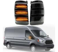 NSLUMO LED Seitenspiegel Blinkleuchte für F-ord Transit MK8 2014-2025, Rückspiegel Blinker Repeater mit smoked Glas, CAN-Bus Kompatibel, Fehlerfrei