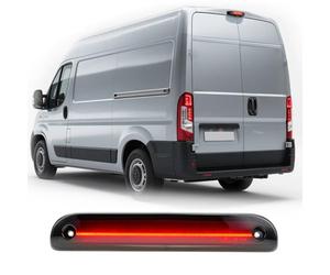 NSLUMO Lente ahumada LED roja Tercera luz de freno de parada para Fiat Ducato III, Jumper II, Peugeot Boxer II Lámpara de freno de montaje alto central trasera Tercera luz de freno adicional