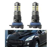 NSLUMO - Lote de 2 bombillas LED DRL para faros diurnos para Peugeot 3008 5008 2009-2016 HP24W Valeo 13625 6216F6 G4 Blanco Xenón Canbus LED DLR City