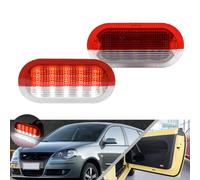 NSLUMO Luces de cortesía de Puerta LED Rojas para V.W Golf III Beetle New Beetle Polo 9N3 Caddy III Tou.ran I Lámpara de Advertencia de Puerta Lateral Lámpara de Entrada de Puerta Proyector de Puerta