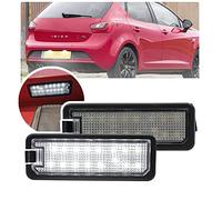 NSLUMO luces LED blancas de matrícula para Seat Ibiza FR MK4 Cupra | 2009-2016 Seat Altea XL 2006-2015 trasero 6000K 12V SMD LED E-Mark plug-and-play OEM 1K8943021 2PCS