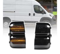 Nslumo Luz de espejo lateral LED Indicador de luz de giro para Fiat Ducato para Peugeot Boxer para Citroen Jumper Relay Mk3 2006-2023 Retrovisor intermitente Repetidor Iluminación