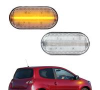 NSLUMO Luz indicadora de marcador lateral LED Rena/ult Clio Espace Twingo Dacia Logan Duster lámpara de señal de giro lente transparente 2 uds.