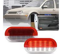 NSLUMO Luz puerta LED for VW Golf MK3 MK4 Jetta Beetle Touran Polo Vento Skoda Octavia Seat Leon Lámpara puerta Iluminación puerta 2 x Blanco/Rojo Luz interior Lámpara