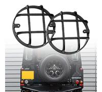 NSLUMO Protector de luz trasera para Land Rov.er Defender 90 110 130 1990-2016 para Land Rov.er 90 110 127 1983-1990 NAS lámpara nueva rejilla antiniebla serie inversa lente negra 2 piezas