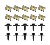 NSNGPAFACZ 20 clips de sujeción metal for tornillos coche, tipo U, con tornillo, protector motor, abrazadera for parachoques, compatible BMW Sujetadores y clips para automóviles