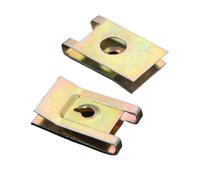 NSNGPAFACZ 20 piezas Clips de sujeción for coche, Base tornillo tipo U, montaje, guardabarros motor automóvil, abrazadera placa protectora parachoques, 3mm Sujetadores y clips para automóviles