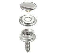 NSNGPAFACZ Kit de 30 tornillos lona acero inoxidable con cierre a presión for carpas, barcos, toldos, etc Sujetadores y clips para automóviles