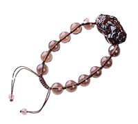 NSNYDNZ Pulsera de obsidiana, Pulsera energética de Piedra Preciosa de obsidiana Negra Natural, Pulsera Piyao Que aleja los Malos espíritus for Mujeres y Hombres, joyería.(10mm)