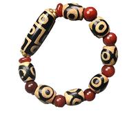 NSNYDNZ Pulsera, Pulseras de Cuentas, Pulsera de Cuentas Dzi de ágata Antigua Natural, Joyería