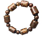 NSNYDNZ Pulsera, Pulseras de Cuentas, Pulsera de Cuentas Dzi de Ágata Natural de Moda, Joyería for Hombres y Mujeres