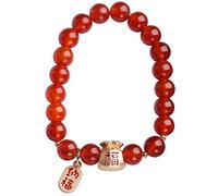 NSNYDNZ Regalos para Mujeres, Pulsera de Riqueza, Colgante de Bolsa de Dinero, Pulsera de Cristal, Amuleto Espiritual, Pulsera de la Suerte Ajustable for alejar el Mal