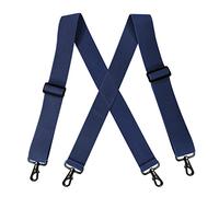 NSNYDNZ Tirantes para Hombre, Tirantes de Trabajo for la Espalda, elásticos Ajustables 5 cm Ancho con 4 Ganchos giratorios, for Hombres y Mujeres(Navy)