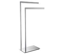 NSODOO Toallero doble independiente, accesorios de baño, toallero en suelo de latón cromado
