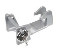 NSPmebTGW Acoplador de Cuello de Cisne de Aluminio, Bloqueo de Remolque, Pasador de Bloqueo con Llave, Compatible con 2 vehículos de Transporte de Enganche 5/16(Silver)