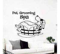 NSRJDSYT Calcomanía de Pared para Tienda de Mascotas para Cachorros, Pegatina de Vinilo para salón de peluquería para Perros, Pegatinas de Pared de SPA para peluquería p 53x42cm