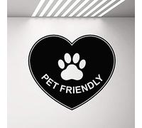 NSRJDSYT Calcomanía de Vinilo para Pared, Pegatina de señal Que admite Mascotas, Animales, Amor, corazón, Pata, impresión, Ventana, Pegatinas de Pared, cafetería, salón, 81x71cm