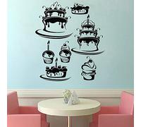 NSRJDSYT Etiqueta de la Pared de la Tienda de postres de la Torta, Dulces de confitería, calcomanía de Vinilo para Tarta, decoración de panadería para Hornear, Pegatinas 42x47cm