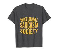 NSS - Sociedad Nacional del Sarcasmo - Regalo Amante del Sarcasmo Camiseta, Hombre, Jaspeado Oscuro, 5XL
