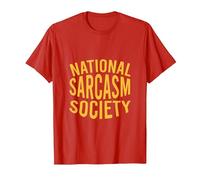 NSS - Sociedad Nacional del Sarcasmo - Regalo Amante del Sarcasmo Camiseta, Hombre, Rojo, XXL