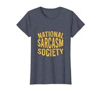 NSS - Sociedad Nacional del Sarcasmo - Regalo Amante del Sarcasmo Camiseta, Mujer, Azul Jaspeado, XL