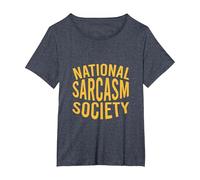 NSS - Sociedad Nacional del Sarcasmo - Regalo Amante del Sarcasmo Camiseta, Mujer Tallas Grandes, Azul Jaspeado, 3XL Grande
