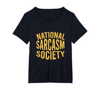 NSS - Sociedad Nacional del Sarcasmo - Regalo Amante del Sarcasmo Camiseta, Mujer Tallas Grandes, Negro, 4XL Grande