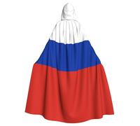 Nssbvnm Capa con capucha con estampado de bandera rusa, para adultos, cosplay, carnaval, fiesta, decoración, festivales, disfraz