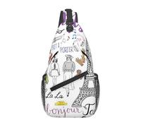 Nssbvnm French Paris Tour - Mochila cruzada para hombre y mujer, diseño de la Torre Eiffel