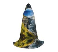 Nssbvnm Ireland Outdoors - Capa unisex con capucha y estampado del condado de Clare The Cliffs para cosplay, festivales, celebraciones, carnaval, ropa medieval
