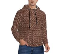 Nssbvnm Sudadera con capucha para hombre, con estampado de pollos y gallo, cálida, cómoda, para otoño e invierno, Negro, L
