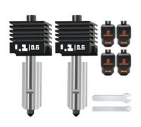 Nssnlur 2 piezas de extrusora de 0,6 mm Kit de Hotend para Bambulab P2S X2D, boquilla de acero endurecido de sustitución rápida para Bambu Lab P2S X2D
